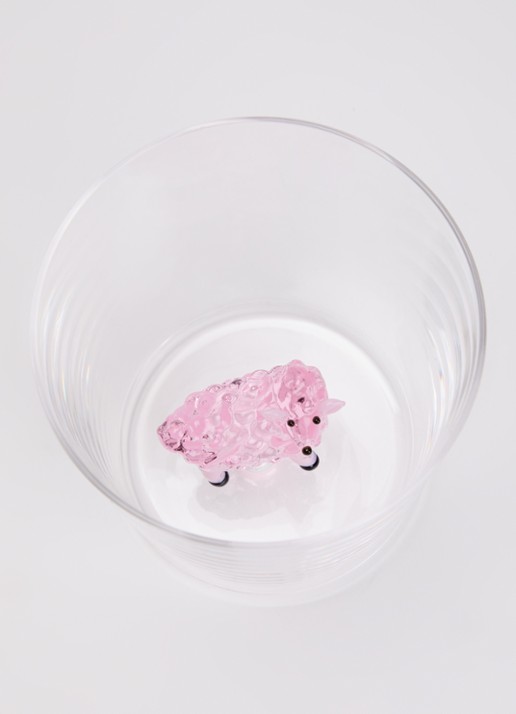 Ichendorf Milano Pink Sheep waterglas 35 cl - voorkant 2 transparant