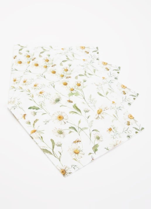 Ihr Ideal Home Daisies servetten 33 x 33 cm  - voorkant 2 multicolor