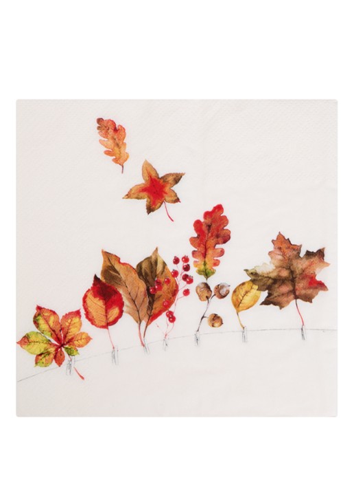 Ihr Ideal Home Leaf Line servet 33 x 33 cm set van 20