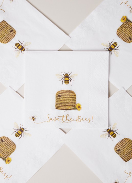 Ihr Ideal Home Save The Bees servetten 33 x 33 cm - detail 3 wit