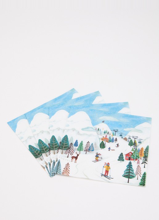 Ihr Ideal Home Winter Joy servetten 33 x 33 cm - voorkant 2 multicolor