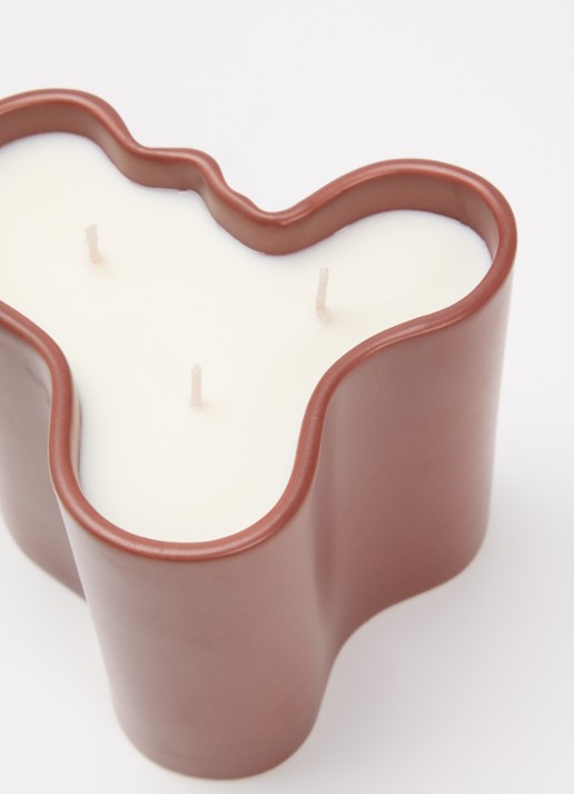 Iittala Alvar Aalto Vuur geurkaars 1048 gram - detail 2 steenrood