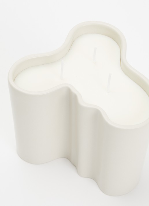 Iittala Alvar Aalto Zand geurkaars 1048 gram - voorkant 2 beige