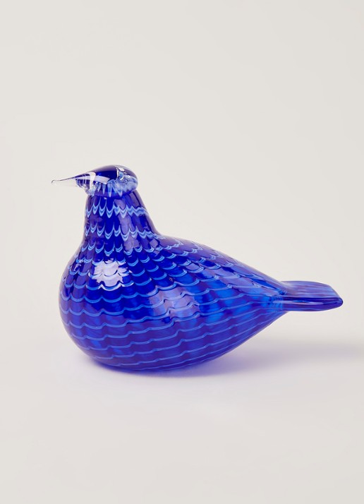 Iittala Blauwveer vogel van glas 14,5 cm - voorkant 4 blauw
