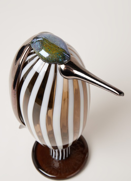 Iittala Butler vogel van glas 28 cm - detail bruin