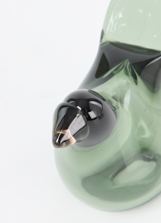 Iittala Flycatcher Sieppo vogel van glas 10 cm - voorkant 2 groen
