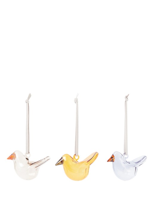 Iittala Mini Birds kersthanger 7 cm set van 3