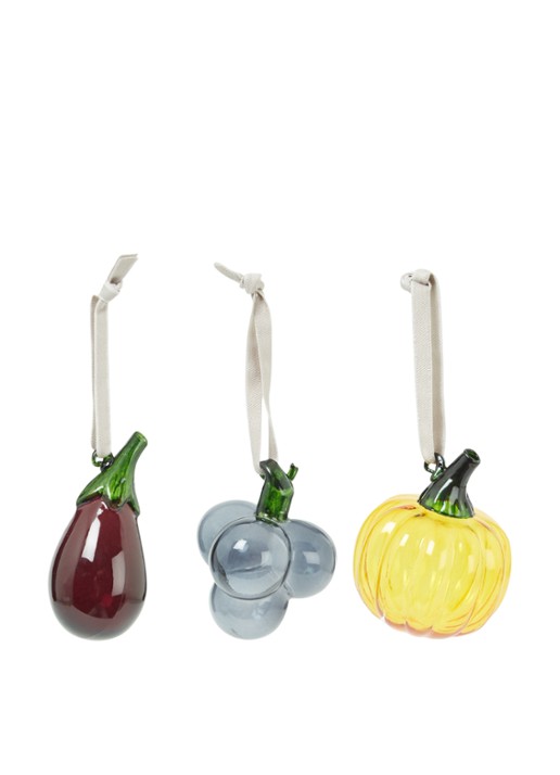 Iittala Mini groenten en fruit kersthanger 6 cm set van 3