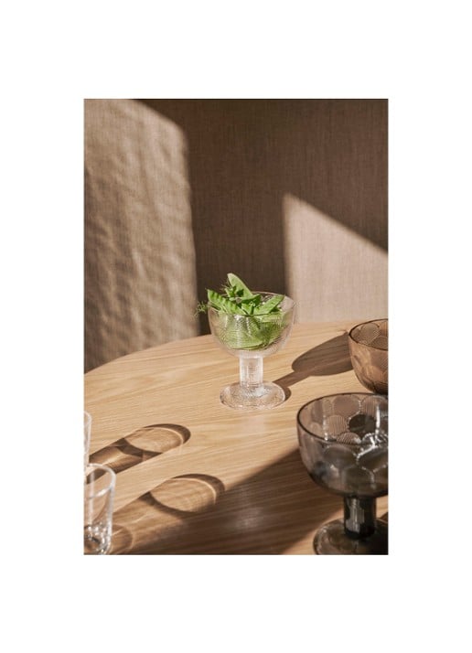 Iittala Miranda schaal op voet 11,5 cm - detail transparant