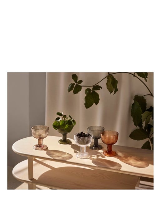 Iittala Miranda schaal op voet 11,5 cm - voorkant 6 transparant