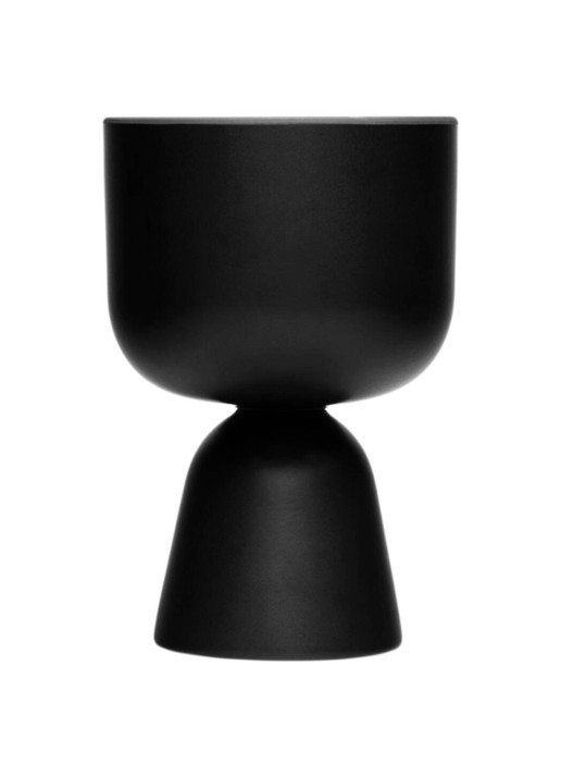 Iittala Nappula bloempot 19 x 12,5 cm - voorkant zwart
