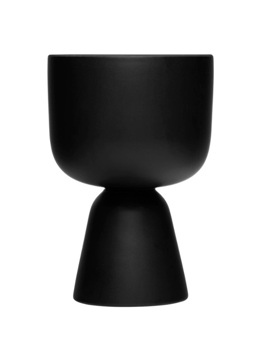 Iittala Nappula bloempot 23 x 15,5 cm - voorkant zwart