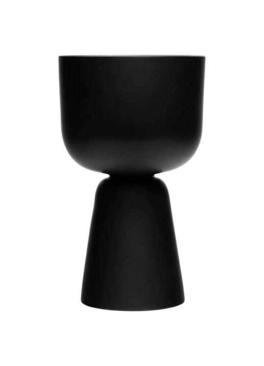 Iittala Nappula bloempot 32 x 19 cm - voorkant zwart