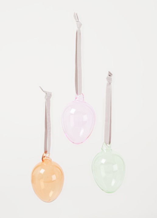 Iittala Paasornament 7,5 cm set van 3  - voorkant 2 multicolor