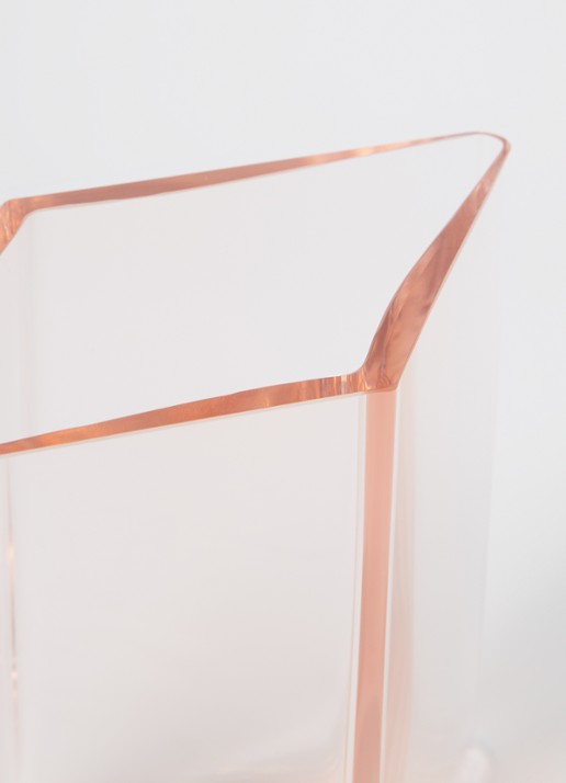 Iittala Ruutu vaas 18 cm - detail zalmroze