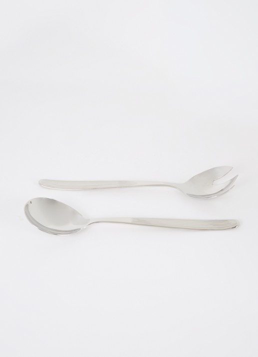 Iittala Saladebestek 2-delig - voorkant 2 zilver