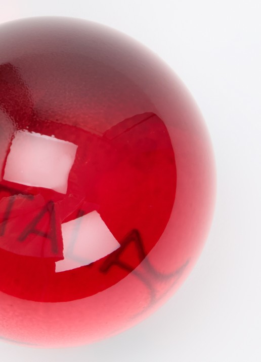 Iittala Solare glazen bol 5 cm - voorkant 2 rood