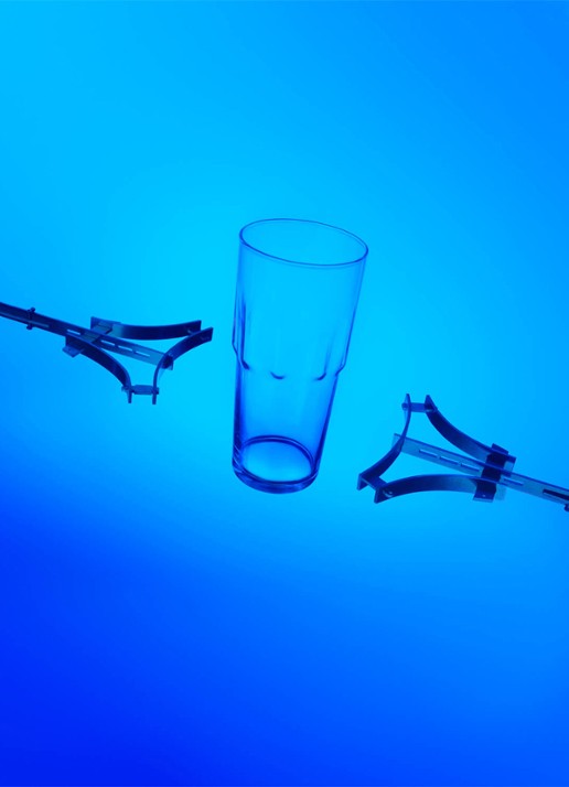 Iittala Solare hoog glas 39 cl vuurgeel set van 2 - achterkant geel