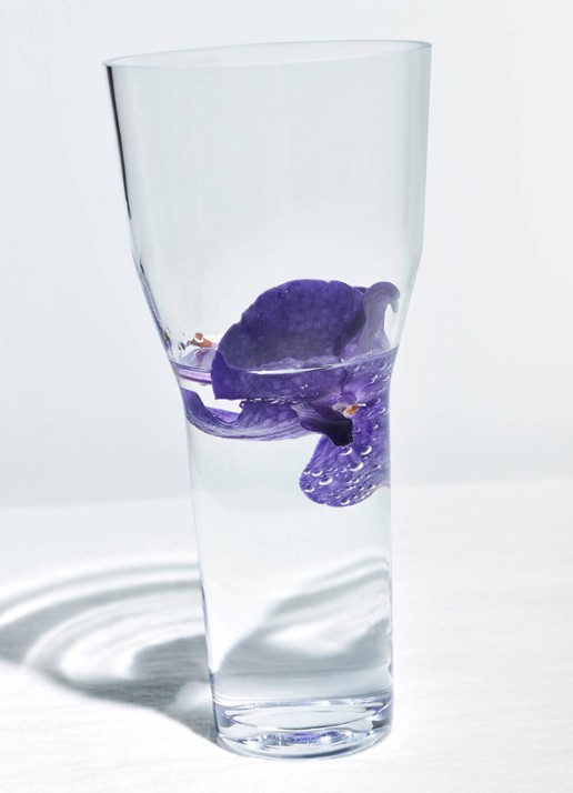 Iittala Solare Tall vaas 26 cm - voorkant 2 transparant