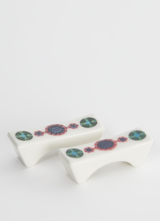 Iittala Taika Sato eetstokjes houder set van 2 - voorkant 2 multicolor