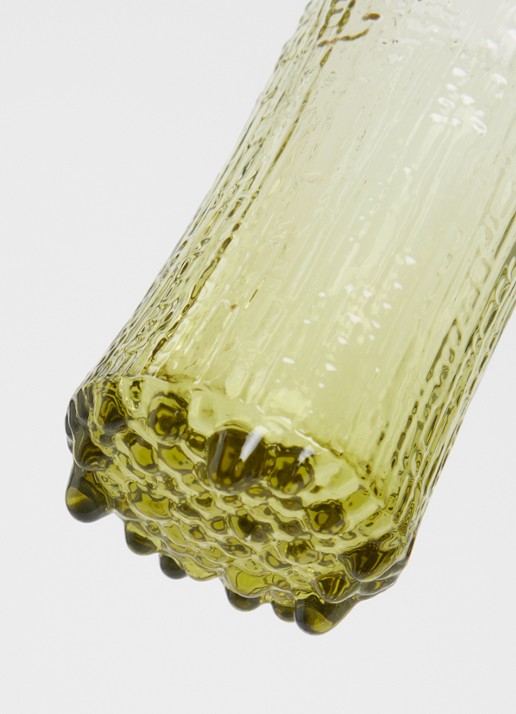Iittala Ultima Thule champagneglas 18 cl set van 2 - voorkant 2 mosgroen