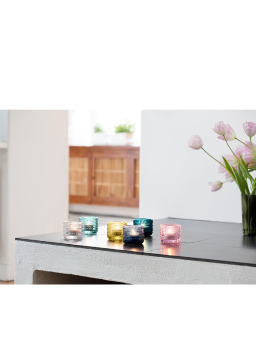 Iittala Waxinelichthouder 6 cm - voorkant 3 roze