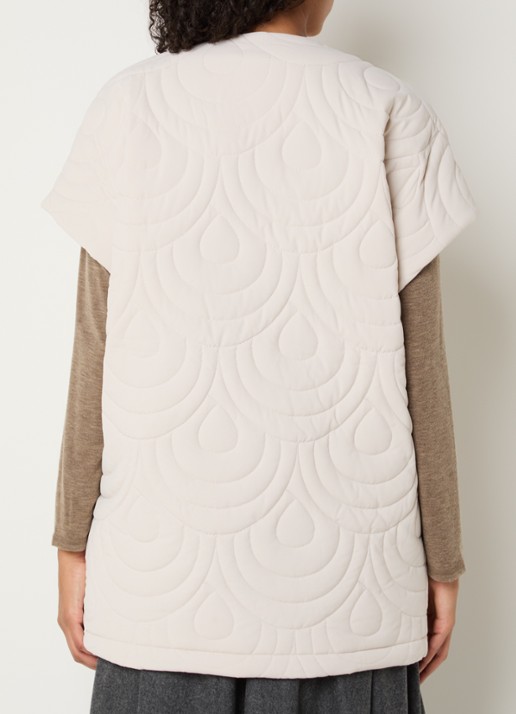 Ilse Jacobsen Blossom bodywarmer met quilt patroon - achterkant creme