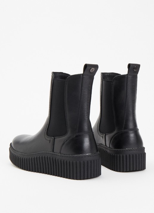 Ilse Jacobsen Calira05 chelsea boot van leer - achterkant 4 zwart