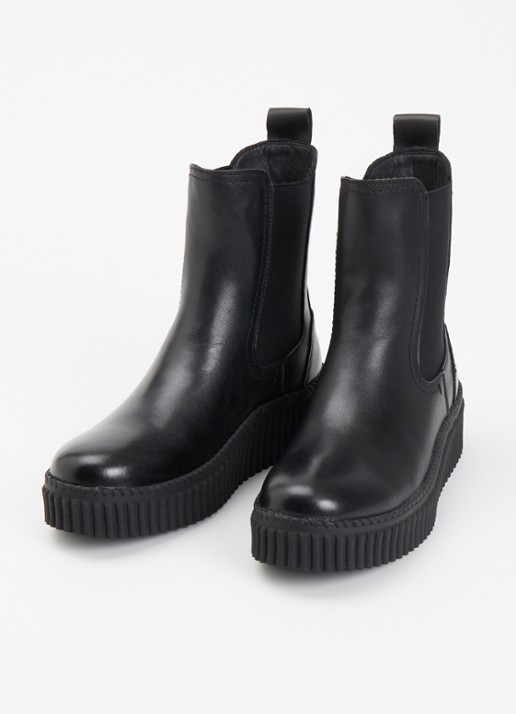 Ilse Jacobsen Calira05 chelsea boot van leer - detail 2 zwart