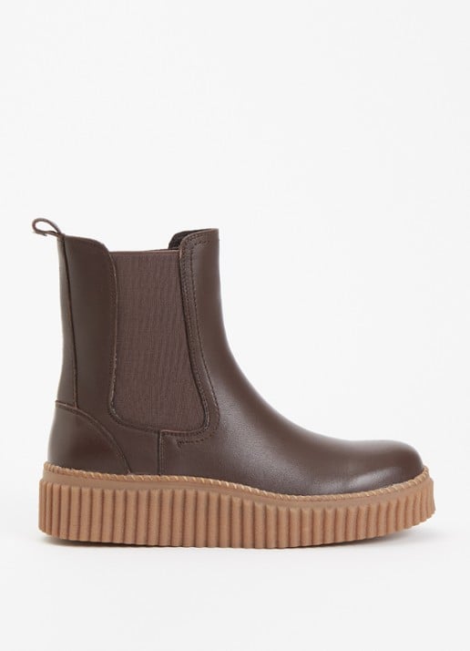Ilse Jacobsen Calira05 chelsea boot van leer - voorkant bruin