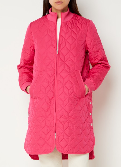 Ilse Jacobsen Gewatteerde jas met quilt patroon en uitneembare binnenjas