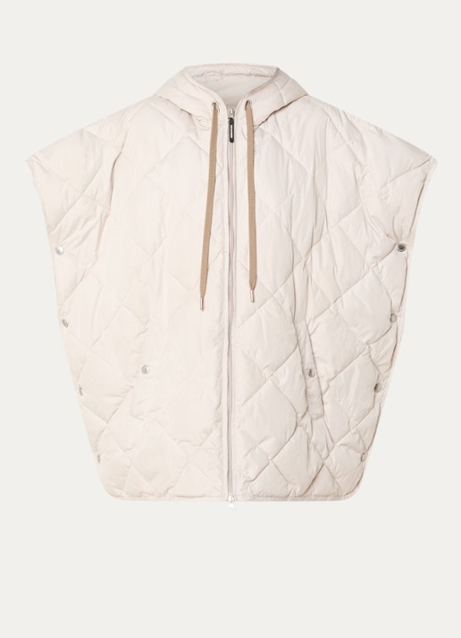 Ilse Jacobsen Longline jack met quiltpatroon - voorkant gebroken wit