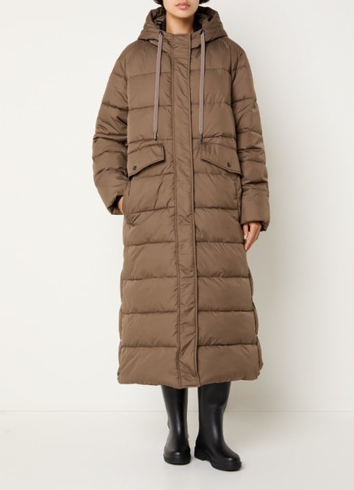 Ilse Jacobsen Longline puffer jack met capuchon