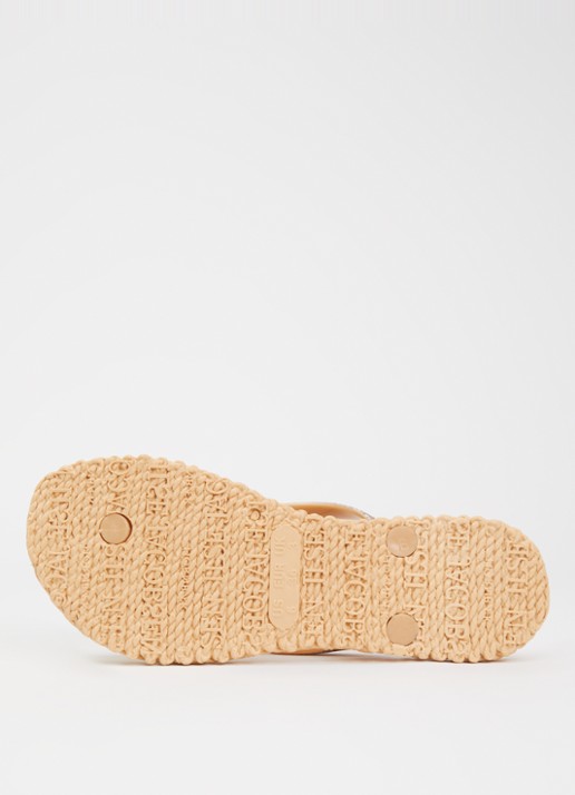 Ilse Jacobsen Slipper met glitter en applicatie - detail 3 beige