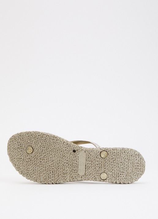 Ilse Jacobsen Slipper met glitter en applicatie - detail 3 donkerbeige