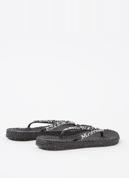 Ilse Jacobsen Slipper met glitter - detail 3 zwart