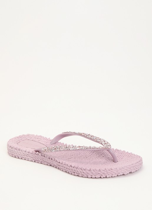 Ilse Jacobsen Slipper met glitter - voorkant 5 oudroze