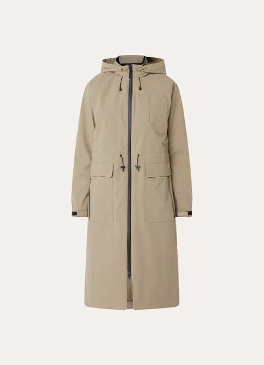 Ilse Jacobsen Thermy parka met afneembare capuchon - voorkant beige