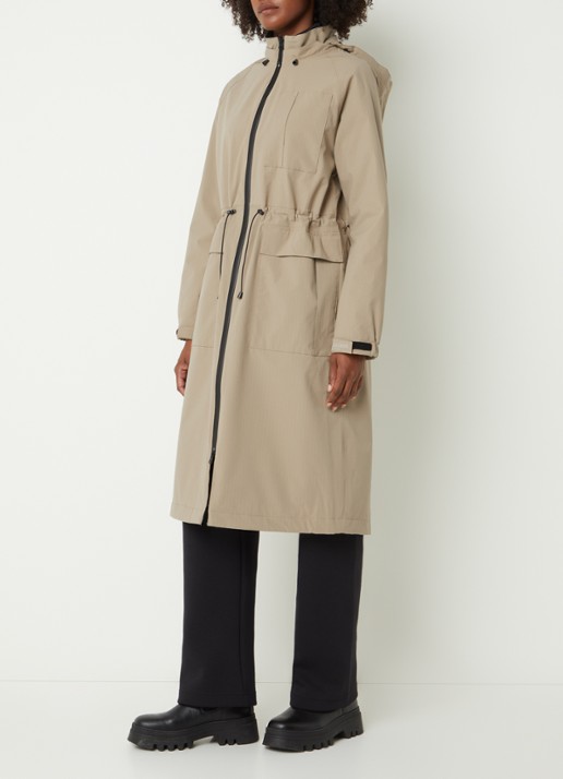 Ilse Jacobsen Thermy parka met afneembare capuchon - voorkant 2 beige