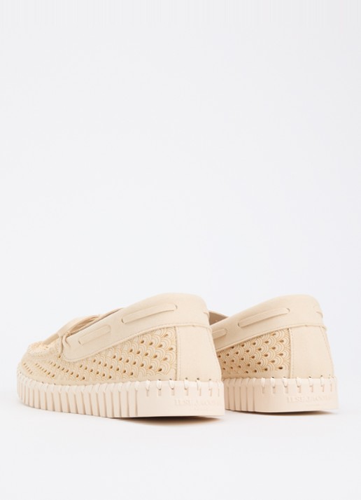 Ilse Jacobsen Tulip mocassin met structuur - achterkant 2 creme