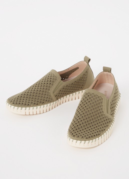 Ilse Jacobsen Tulip slip-on met cut-out detail - detail 3 mosgroen