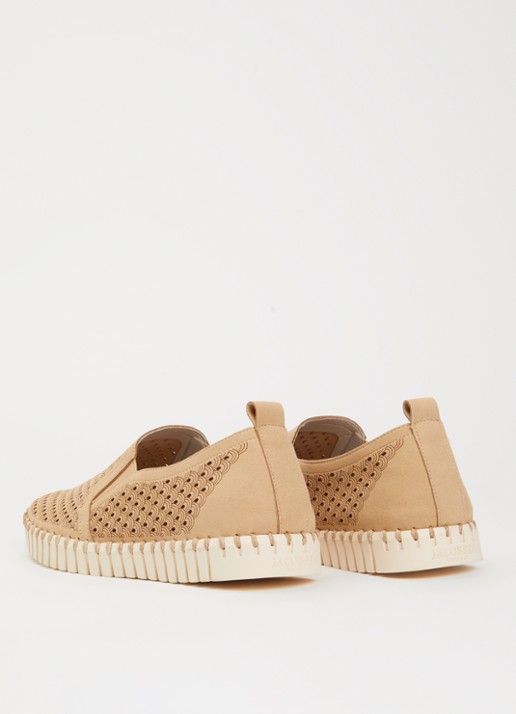 Ilse Jacobsen Tulip slip-on met cut-out detail - achterkant 5 donkerbeige