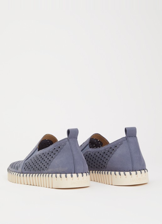 Ilse Jacobsen Tulip slip-on met cut-out detail - achterkant 4 petrol