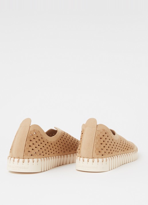 Ilse Jacobsen Tulip slip-on met cut-out details - detail 2 camel