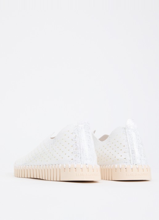 Ilse Jacobsen Tulip slip-on met metallic details - achterkant 5 wit