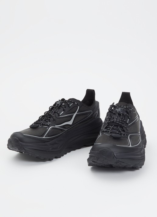 HOKA Heren Stinson One7 sneaker van mesh in de kleur Zwart, maat: 42 2/3
