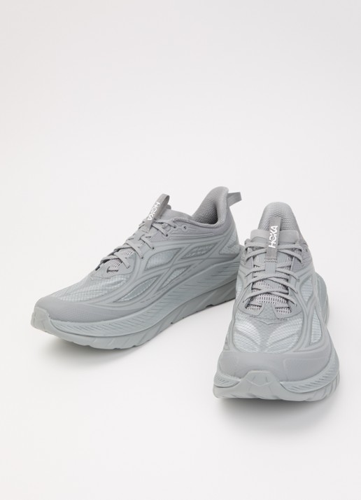 HOKA Heren Mach Remastered sneaker van mesh met logo in de kleur Grijs, maat: 45 1/3