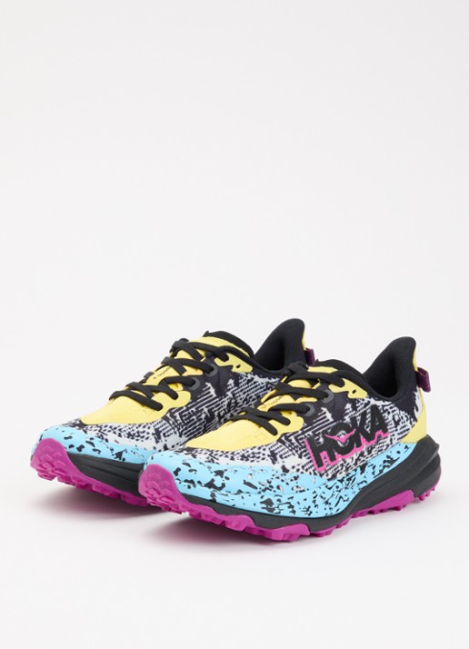 HOKA Meisjes Speedgoat 6 sneaker met gebreid bovenwerk in de kleur Zwart, maat: 39 1/3