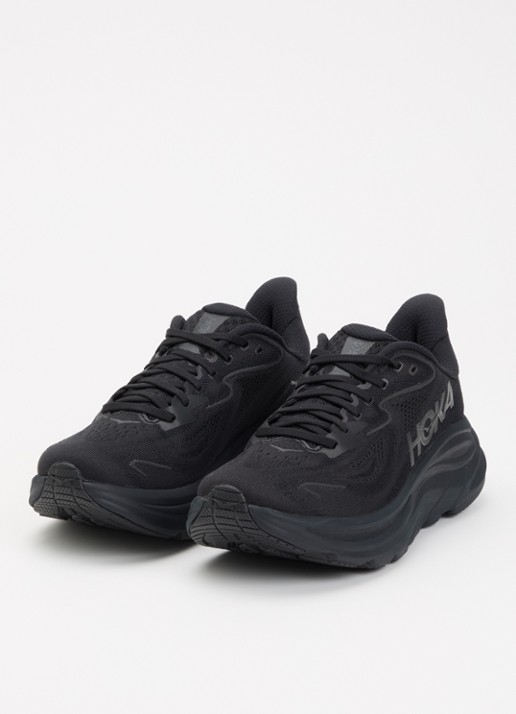 HOKA Dames Clifton 10 sneaker met mesh details in de kleur Zwart, maat: 40 2/3B