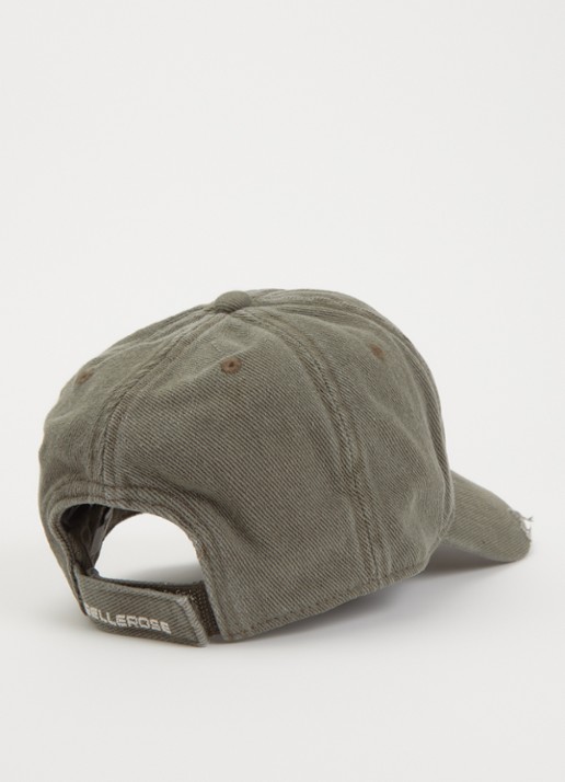 Bellerose Dames Dasket pet met borduring in de kleur Olijfgroen